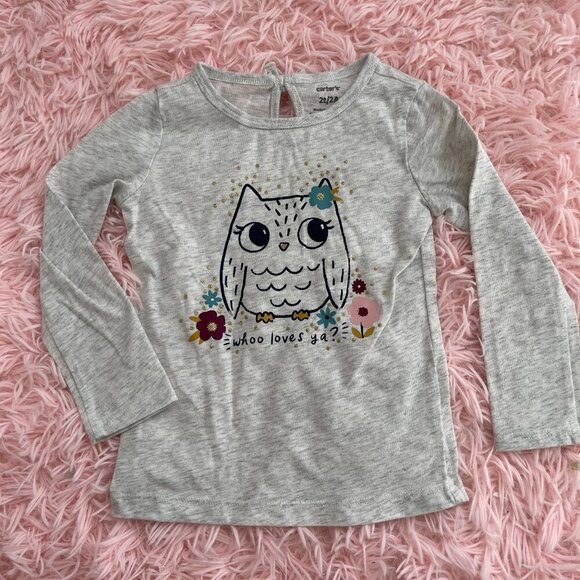 Owl shirt from Carter's toddler girl - Picture 1 of 2
